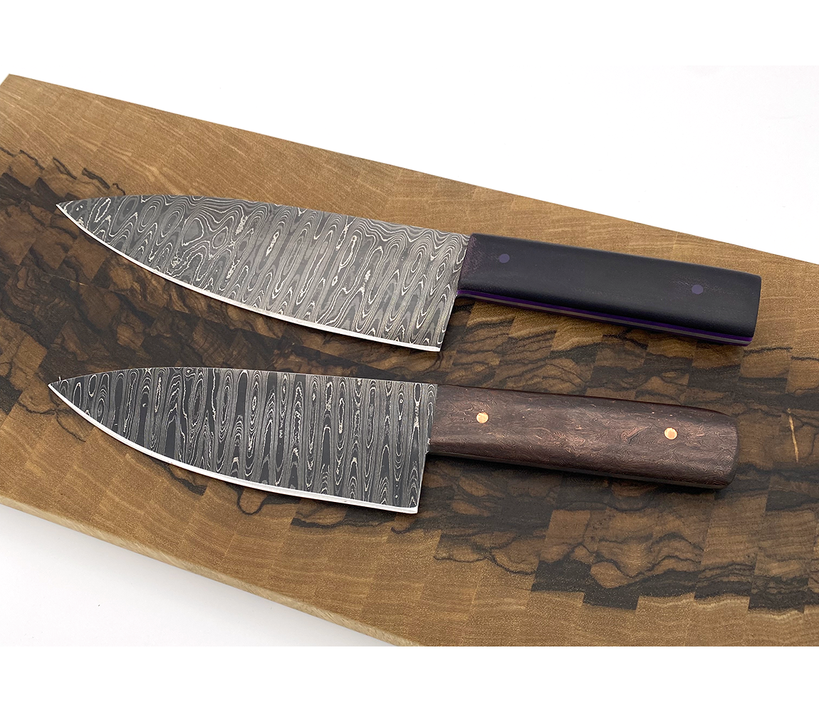 Damascus Steel Knives - Crafted Restorations